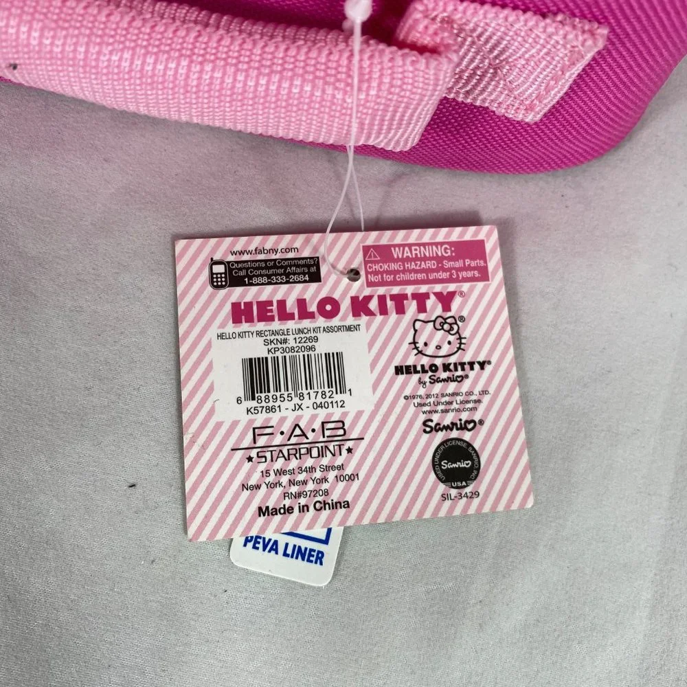 Sanrio Hello Kitty Rectangle Lunch Box  SIL-3429 Pink NWT